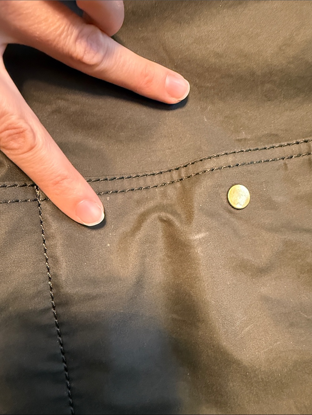 Madewell Olive Canvas Tote with Leather Logo Patch - Picture 6 of 8